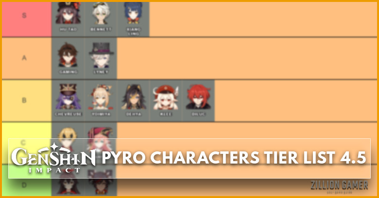 Genshin Impact Pyro Characters Tier List 4.5