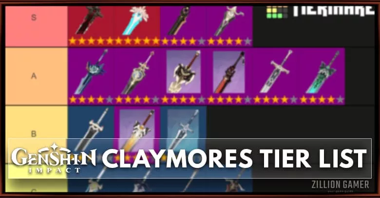 Best Claymore In Genshin Impact Tier List