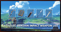 Genshin Impact Weapons List - zilliongamer