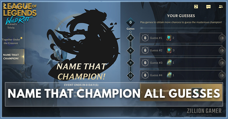 Wild Rift Name That Champion Event All Answer