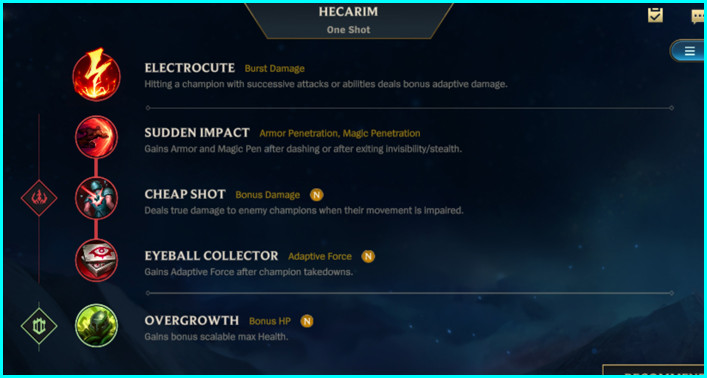 Hecarim One Shot Runes Build Wild Rift - zilliongamer