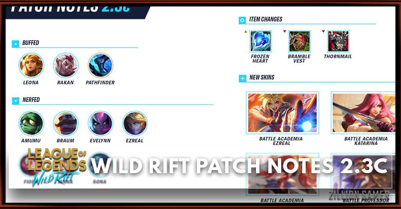 League of Legends Wild Rift Patch Notes 2.3c