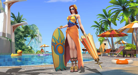 League of Legends Wild Rift Pool Party Leona skins - zilliongamer