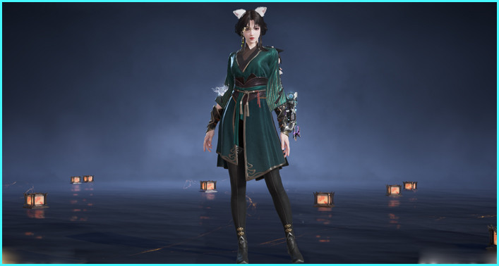 Emerald Silk Justina Gu Outfit Skin in Naraka Bladepoint - zilliongamer