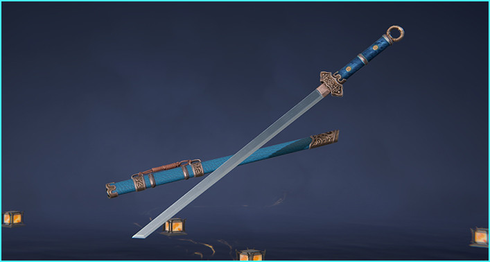 Dawnbreaker Ocean Heng Sword Skin in Naraka Bladepoint - zilliongamer