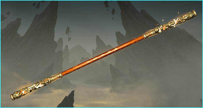 Journey of Blades the Golden Hooped Rod Staff Skin in Naraka Bladepoint - zilliongamer