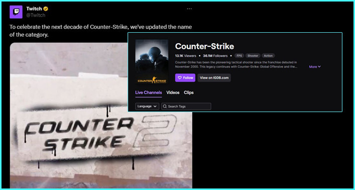Twitch Change Category Cs Go To Counter Strike - zilliongamer
