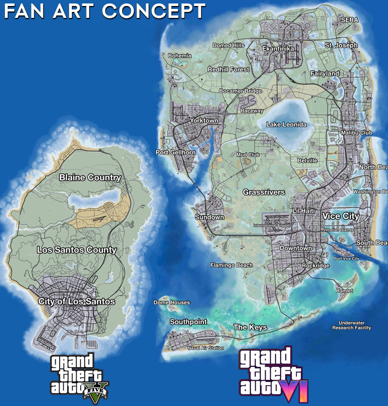 GTA 6 Concept Map - zilliongamer