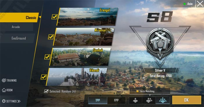 PUBG Mobile new user interface: Map Pick - zilliongamer