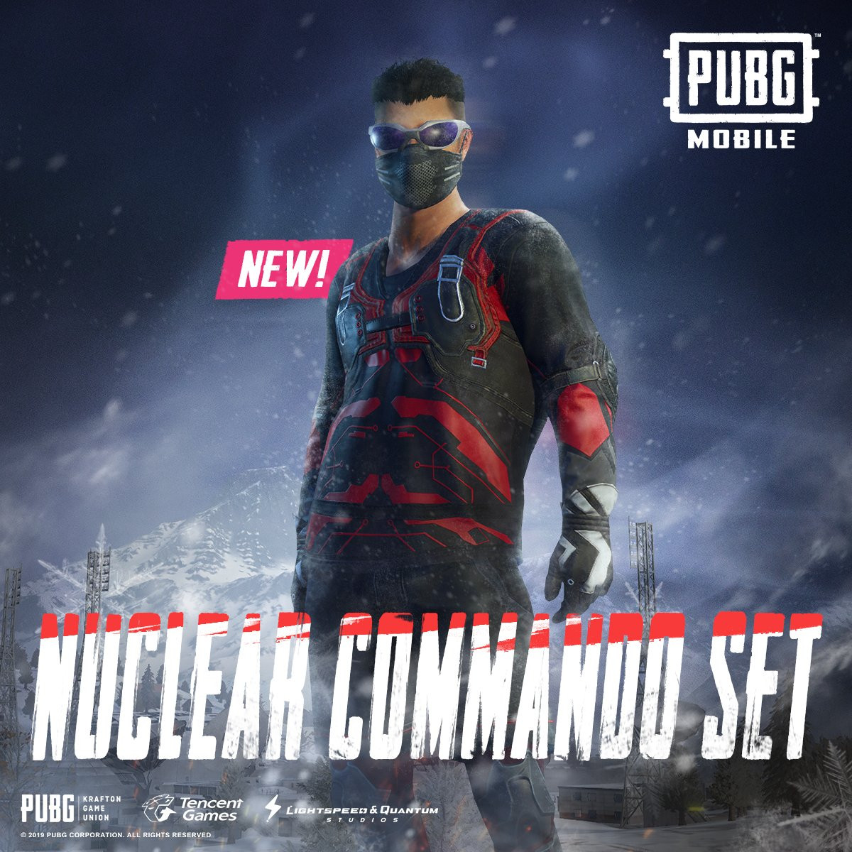 Preview the skin - Nuclear Commando Set in PUBG MOBILE from front to back here.