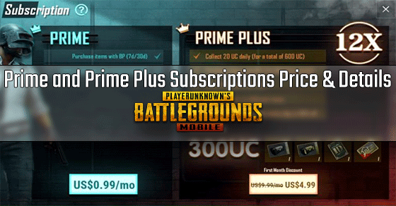 Subscriptions Price & Details in PUBG Mobile 