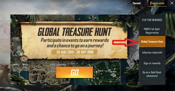 Start Global Hunt Treasure Event 2 | PUBG MOBILE - zilliongamer