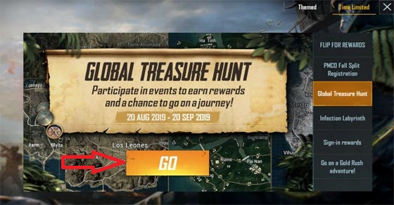 Start Global Hunt Treasure Event 3 | PUBG MOBILE - zilliongamer