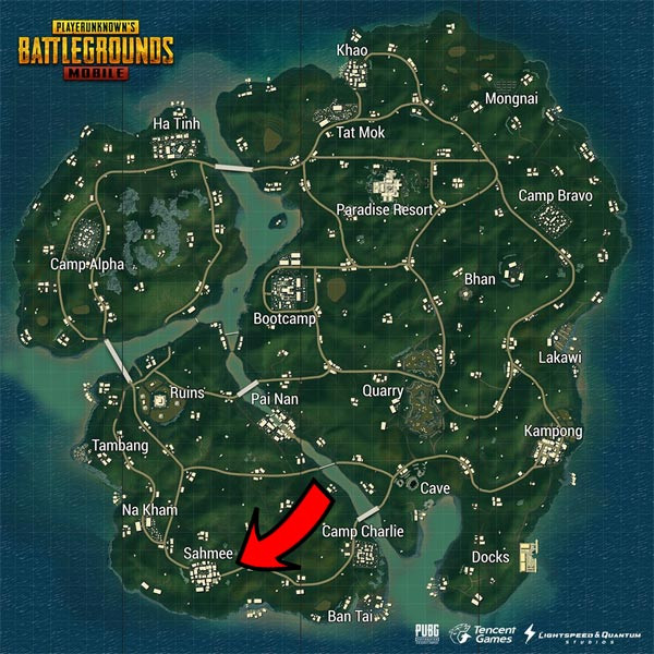 Sahmee Location in Sanhok | PUBG Mobile - zilliongamer