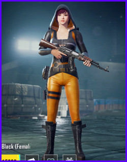 Orang on Black Outfit Skin Pubg Mobile - zilliongamer