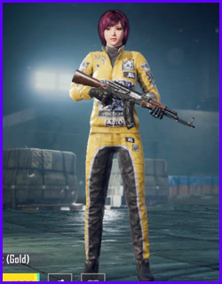 Racer Gold Outfit Skin Pubg Mobile - zilliongamer