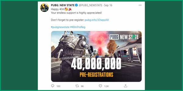 PUBG New State Reach 40 Millions Pre-registrations - zilliongamer