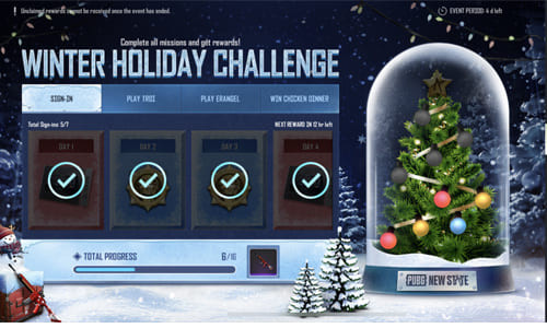 Winter Holiday Challenge | PUBG New State - zilliongamer