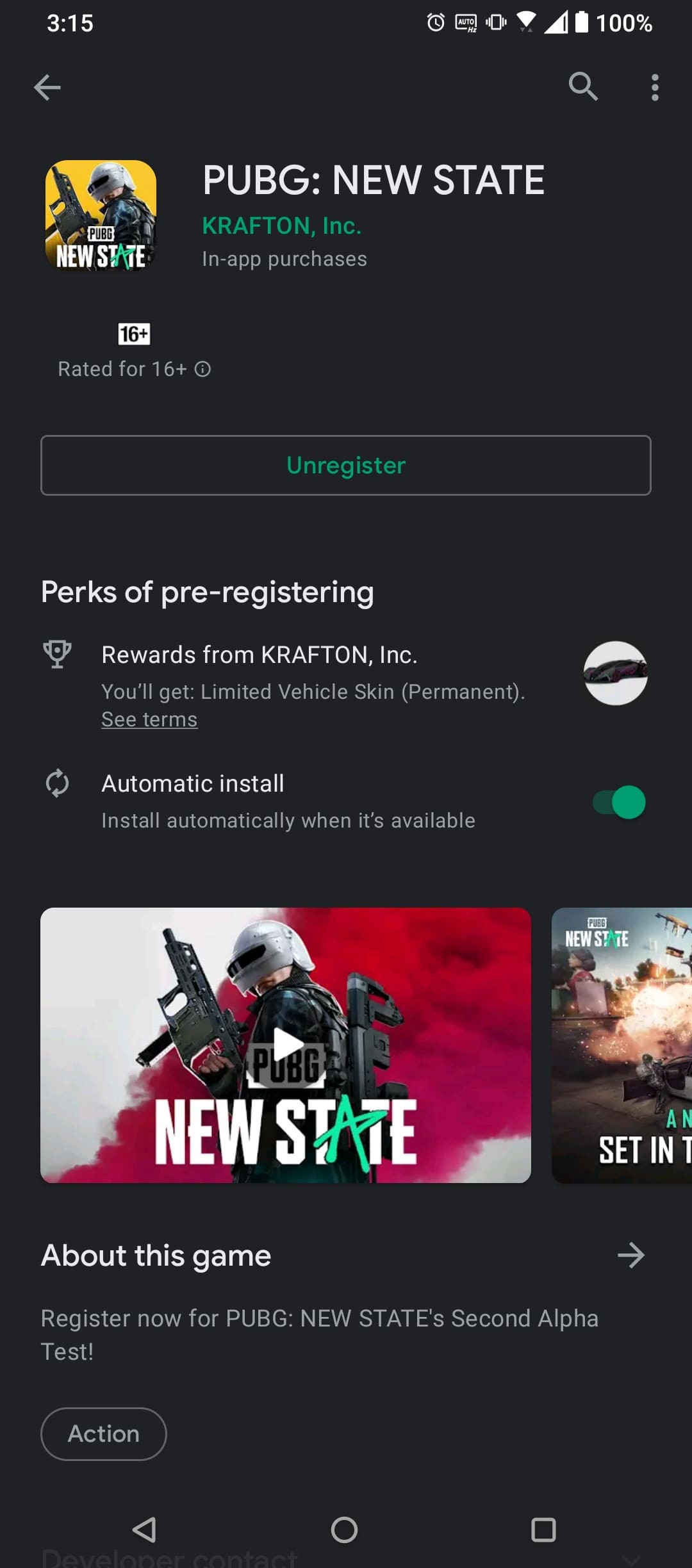 PUBG NEW STATE Pre Register - Playstore - zilliongamer