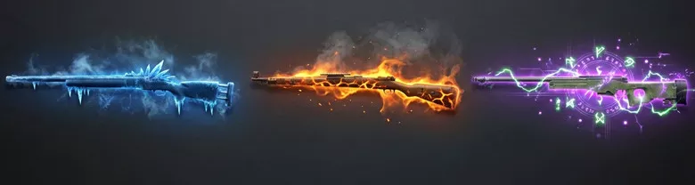 Comparison of top-ranked PUBG Mobile Sniper 2026: M24, Kar98K, and AWM.