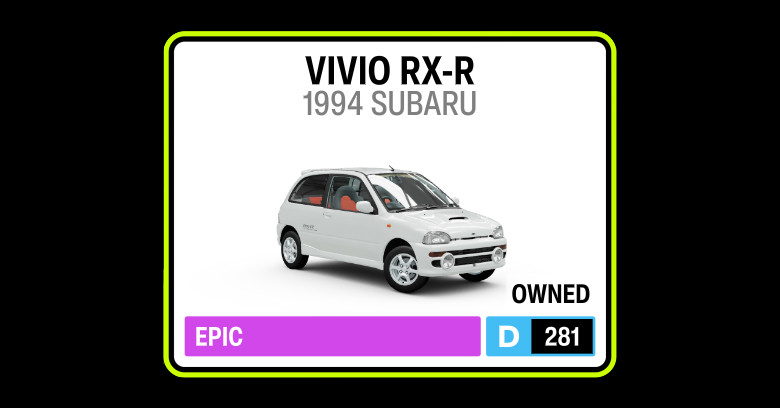 1994 Subaru Vivio RX-R Tune | Forza Horizon 6 Forza Horizon 6 1994 Subaru Vivio RX-R Tune.