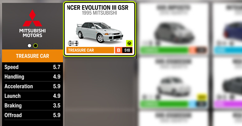 95' Mitsubishi Lancer Evo III GSR | Forza Horizon 6 Fh6 car: 95' Mitsubishi Lancer Evo III GSR.