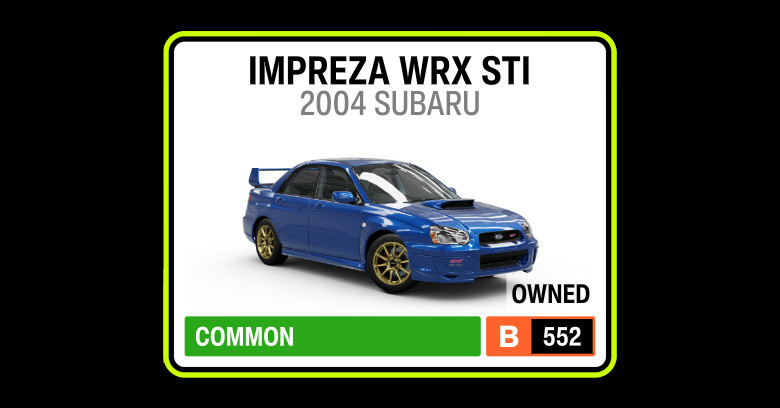 2004 Subaru Impreza WRX STI | Forza Horzion 6 Forza Horizon 6 2004 Subaru Impreza WRX STI tune.