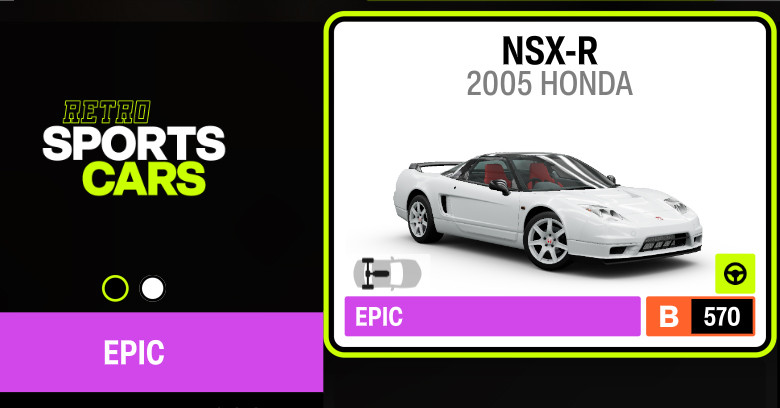 Forza Horizon 6 05' Honda NSX-R Tune.
