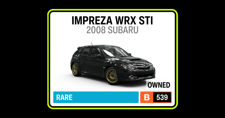 2008 Subaru Impreza WRX | Forza Horizon 6 Forza Horizon 6 2008 Subaru Impreza WRX tune.