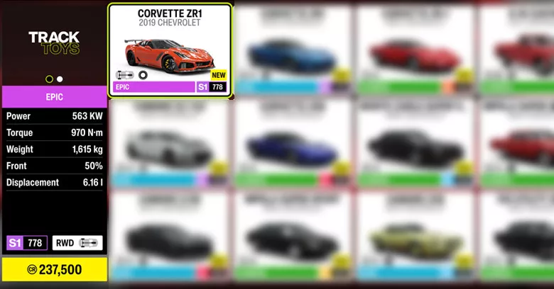 2019 Chevrolet Corvette ZR1 car in Forza Horizon 6