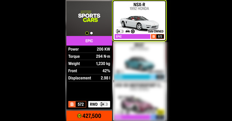 Honda NSX-R 1992 | Forza Horizon 6 Honda NSX-R 1992 car in Forza Horizon 6