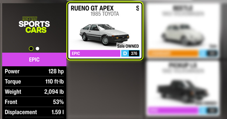 Toyota Treuno GT Apex | Forza Horizon 6 Forza Horizon 6 Toyota Treuno GT Apex car.
