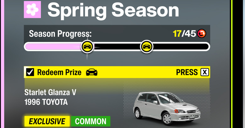 Unlock Starlet Glanza V | Forza Horizon 6 Get Starlet Glanza V in Fh6 Spring playlist.