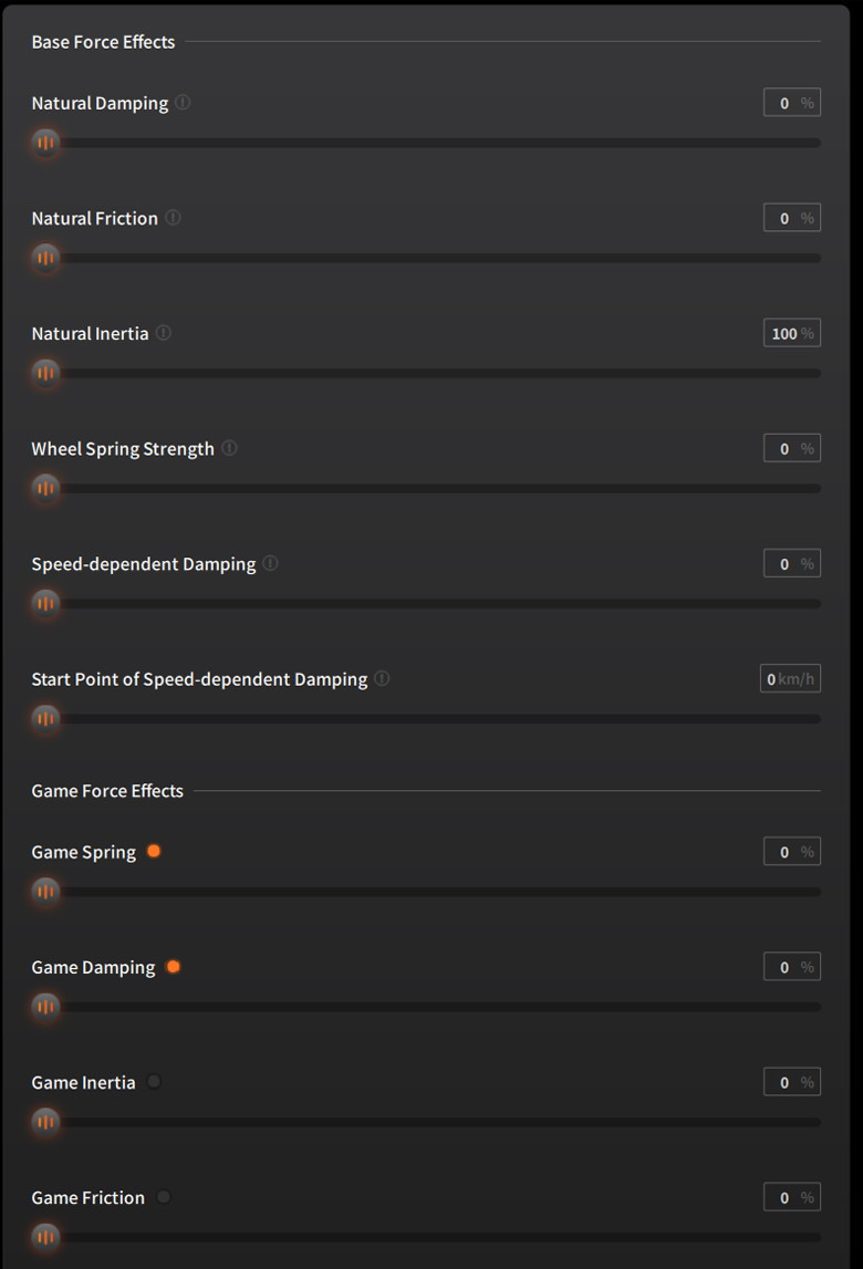 Base Force Effects | Forza Horizon 6 My Base Force effects settings in Forza Horizon 6.