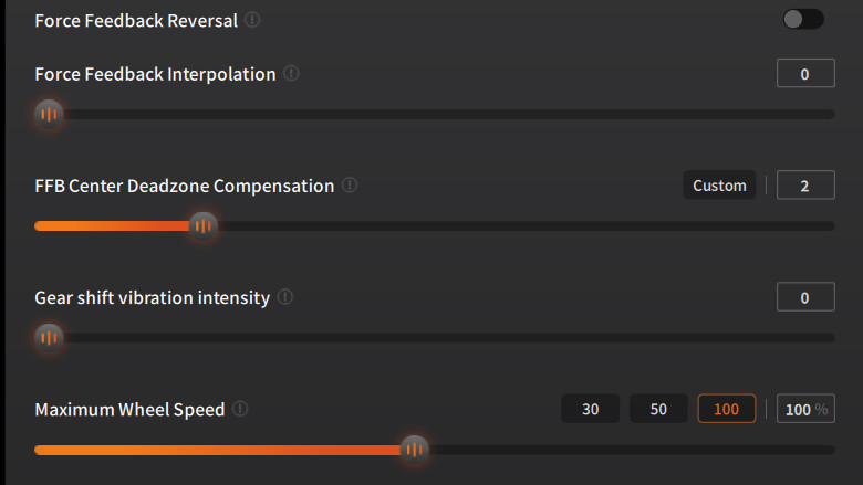 Force Feedback Reversal | Forza Horzion 6 My Force Feedback Reversal settings.