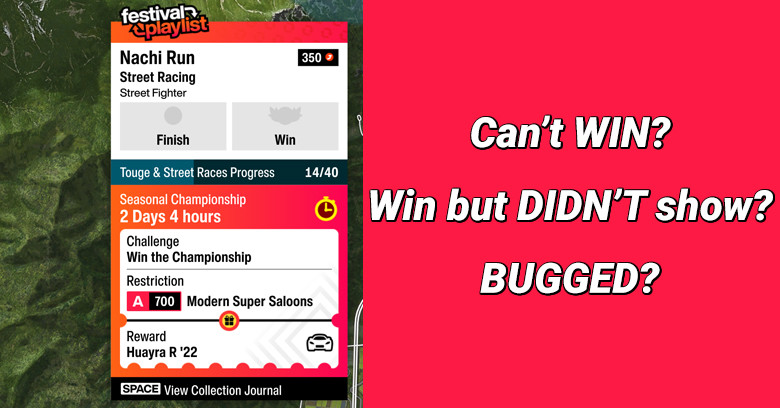 Nachi Run is Bugged ? Is Nachin Run bugged in Forza Horizon 6?