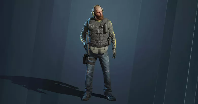 Rainbow Six Mobile Bandit operator full body character model.