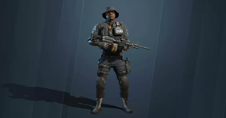 Rainbow Six Mobile Capitao operator full body character model.