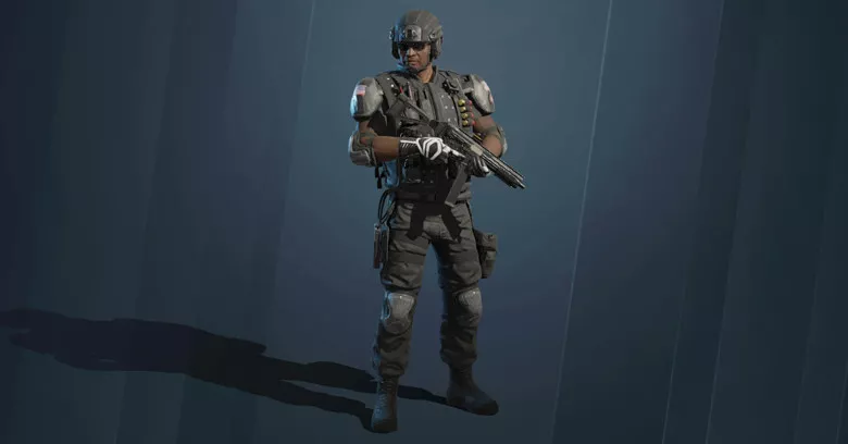 Castle Operator Rainbow Six Mobile Castle operator full body character model.