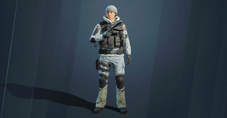 Rainbow Six Mobile Frost operator full body character model.