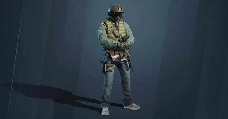 Rainbow Six Mobile Jager operator full body character model.