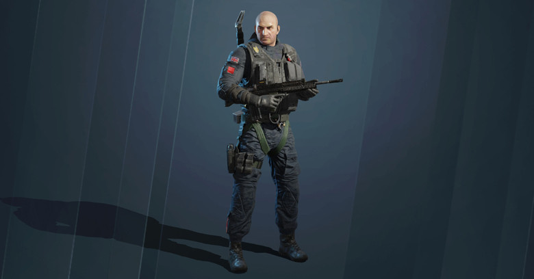 Rainbow Six Mobile Sledge operator full body character model.