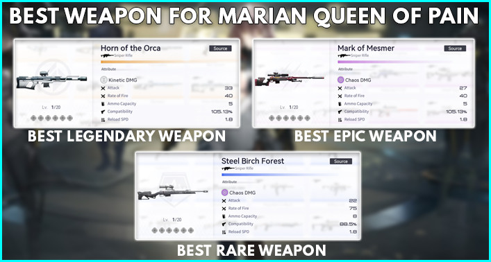 Best Weapon For Marian Queen of Pain Snowbreak: Containment Zone - zilliongamer