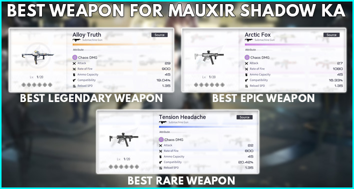 Best Weapon For Mauxir Shadow Ka Snowbreak: Containment Zone - zilliongamer