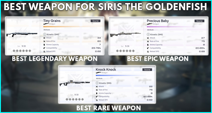 Best Weapon For Siris the Goldenfish Snowbreak: Containment Zone - zilliongamer