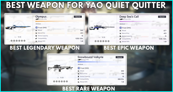 Best Weapon For Yao Quiet Quitter Snowbreak: Containment Zone - zilliongamer