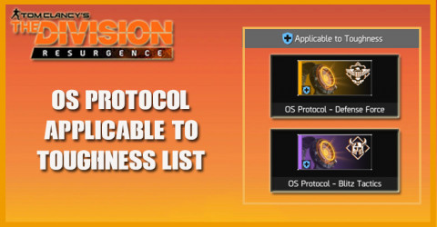 The Division Resurgence - OS Protocol | Applicable To Toughness