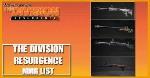 The Division Resurgence MMR - Weapon List