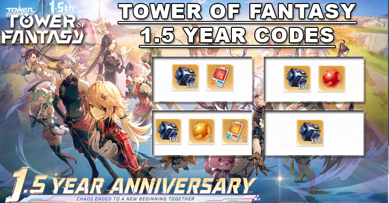 Tower of Fantasy 1 Year & Half Anniversay New Gift Codes 2024