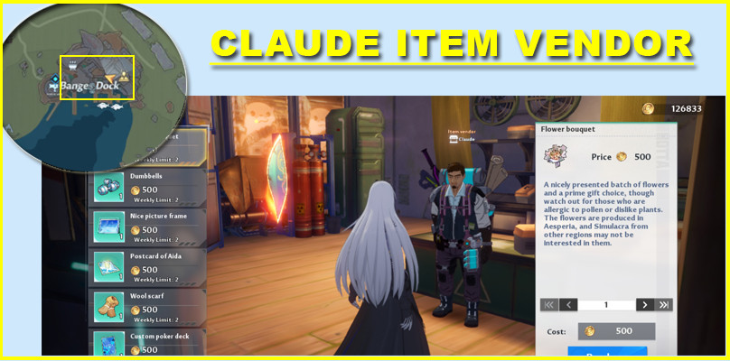 Claude Item Vendor Gift Aesperia - Tower of Fantasy 